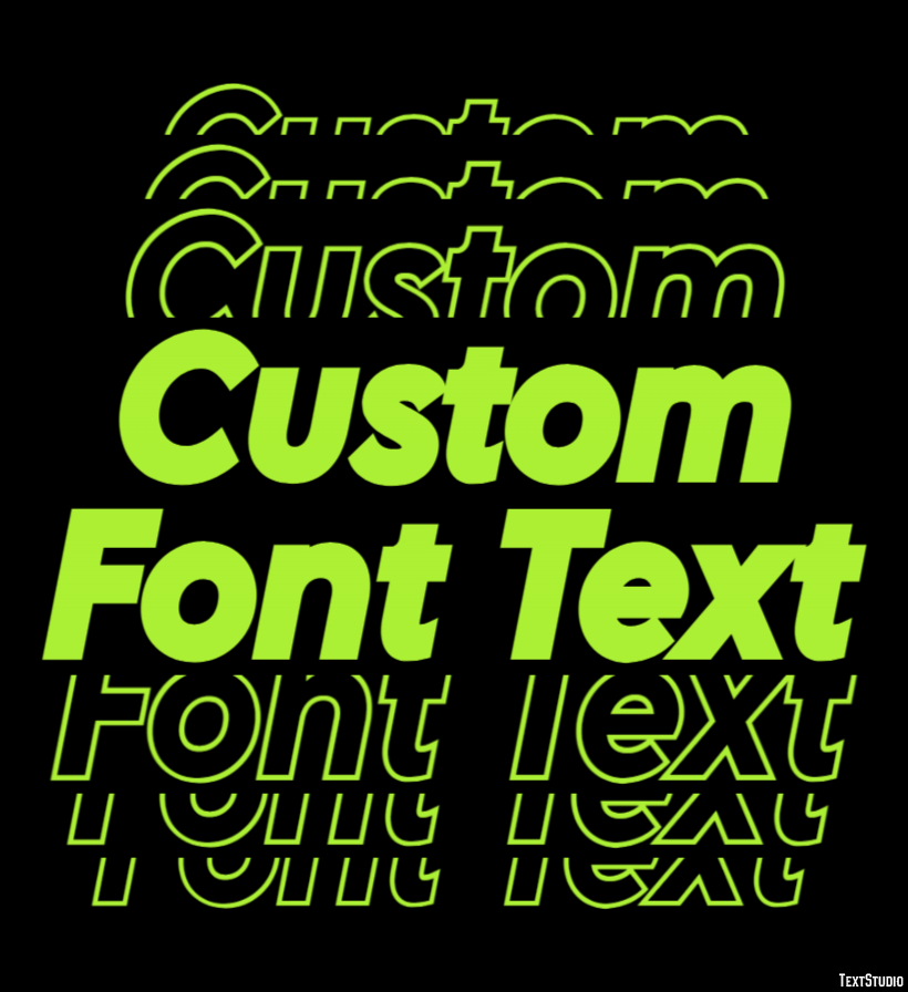 Custom Font Text Metin Efekti