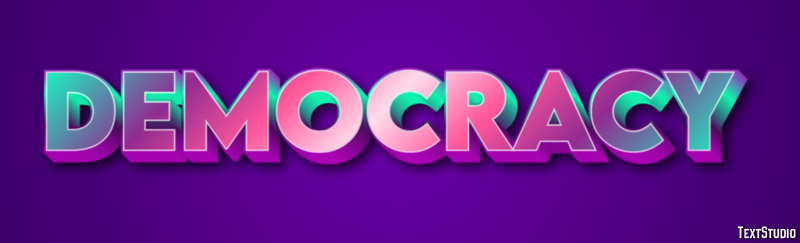 Democracy Text Effect