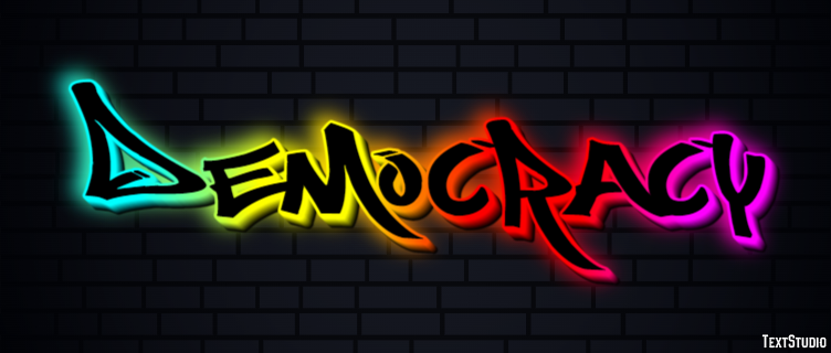 Democracy Text effect