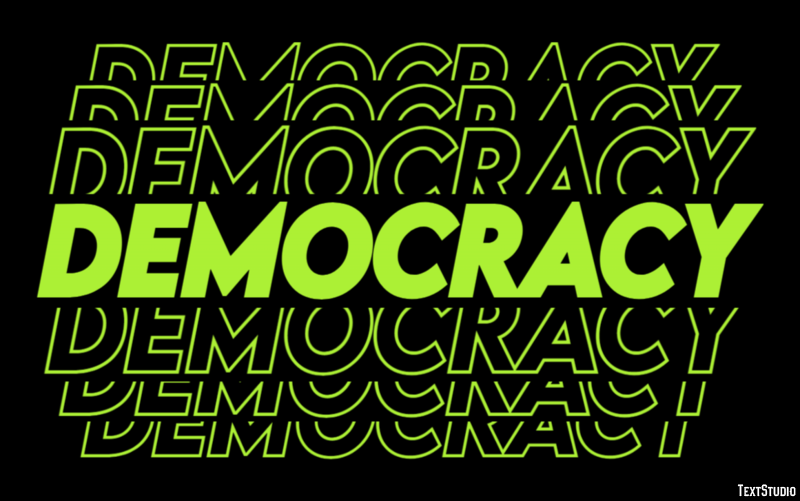 Democracy Text Effect