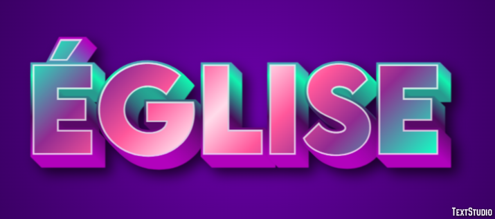 église Tekst Effect