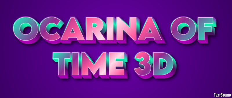 Ocarina of Time 3D Текстовый эффект