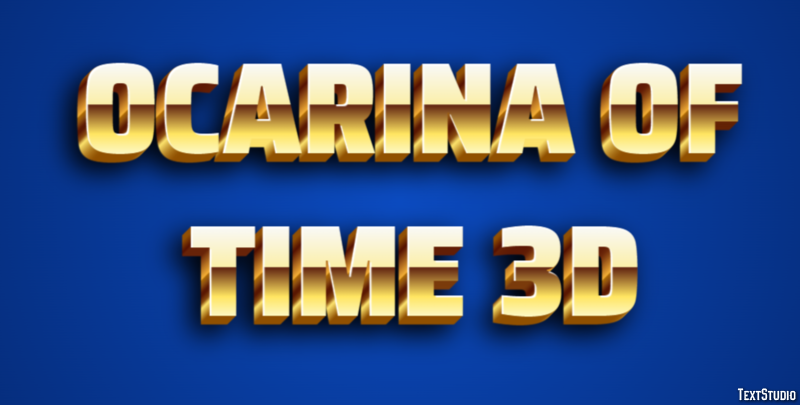 Ocarina of Time 3D Текстовый эффект