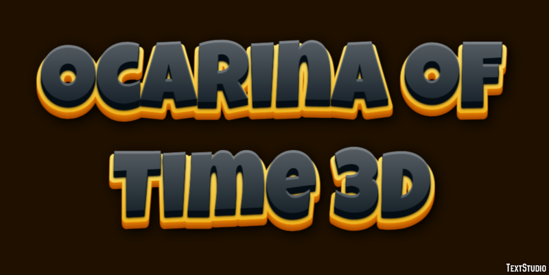 Ocarina of Time 3D Текстовый эффект