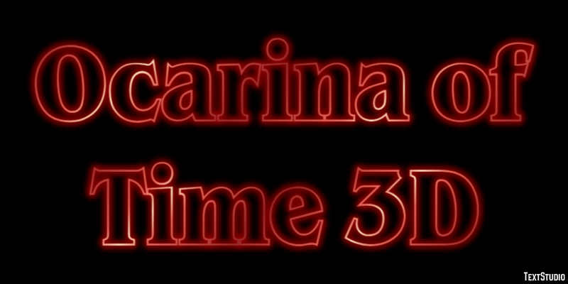 Ocarina of Time 3D Эффект текста