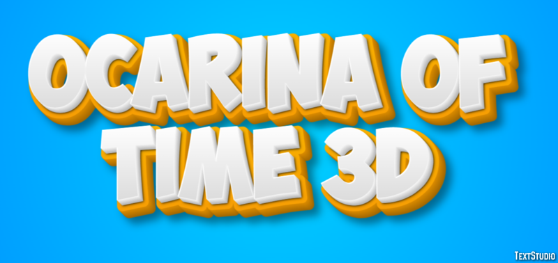 Ocarina of Time 3D Текстовый эффект