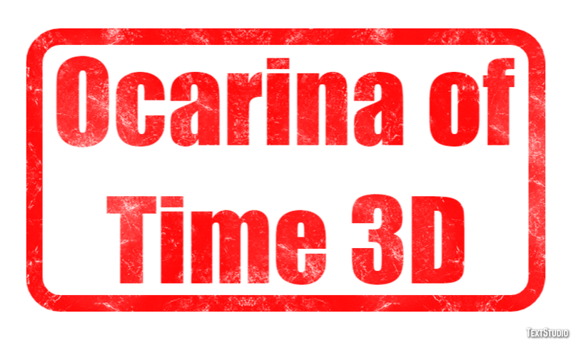 Ocarina of Time 3D Текстовый эффект