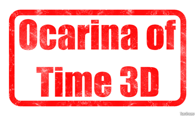 Ocarina of Time 3D Эффект текста
