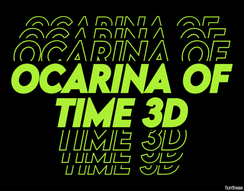 Ocarina of Time 3D Текстовый эффект