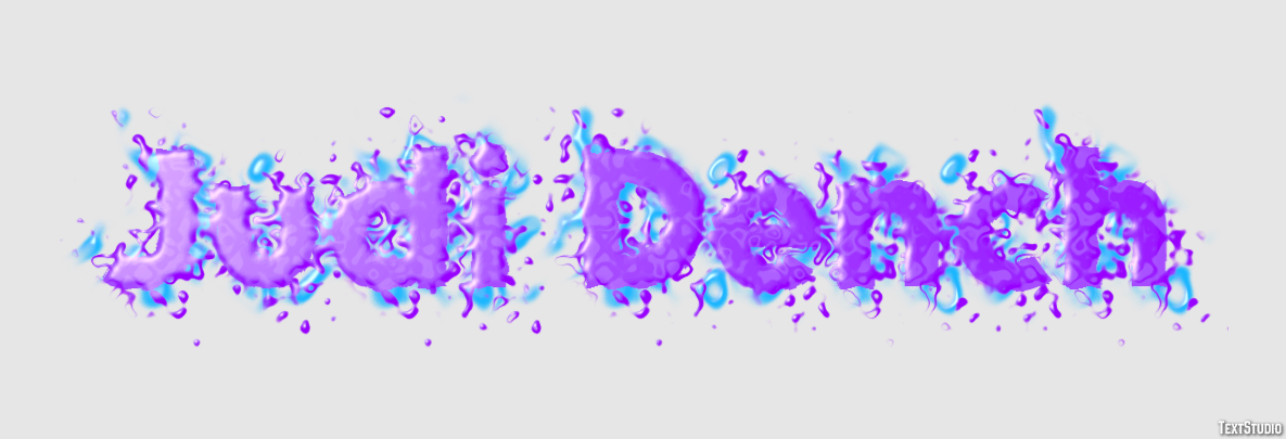 Judi Dench Text effect