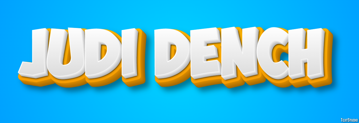 Judi Dench Text Effect