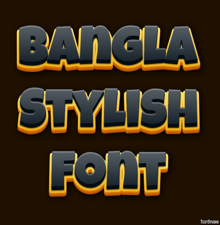 Bangla Stylish Font Effetto testo