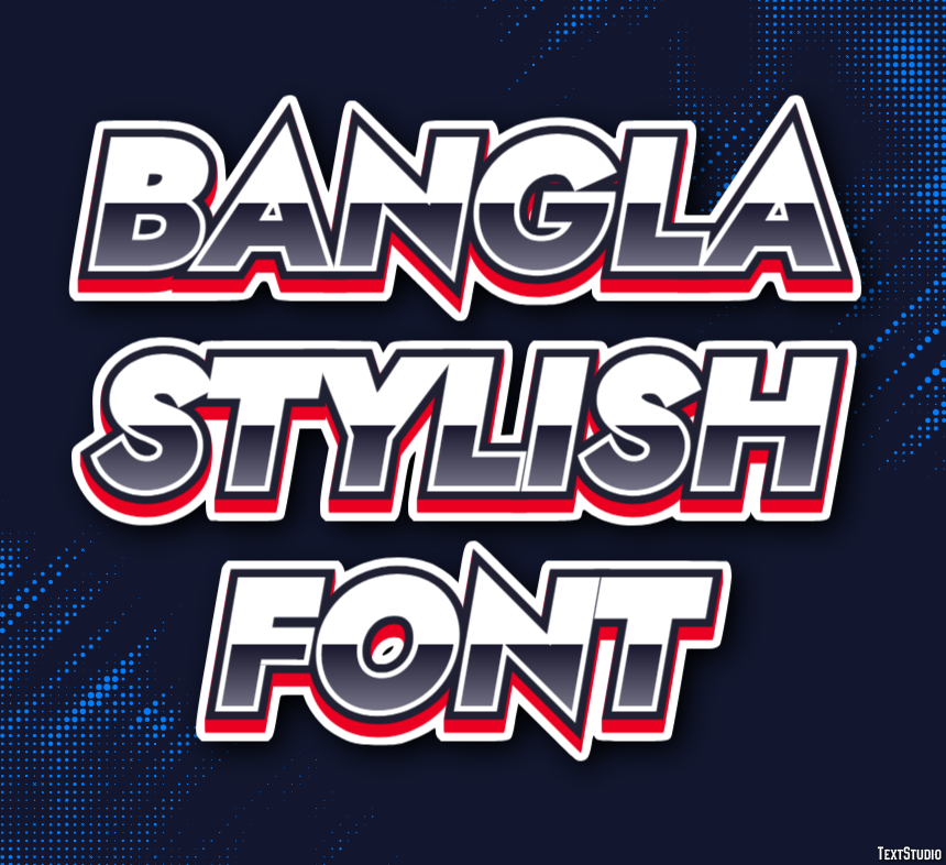 Bangla Stylish Font Effetto testo