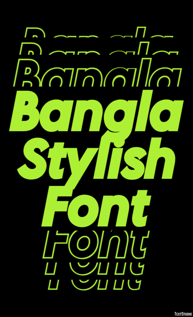 Bangla Stylish Font Texteffekt