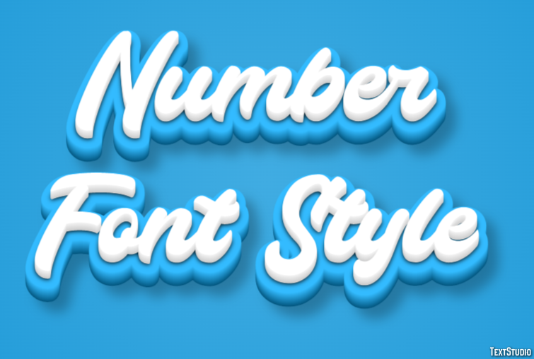Number Font Style Text Effect