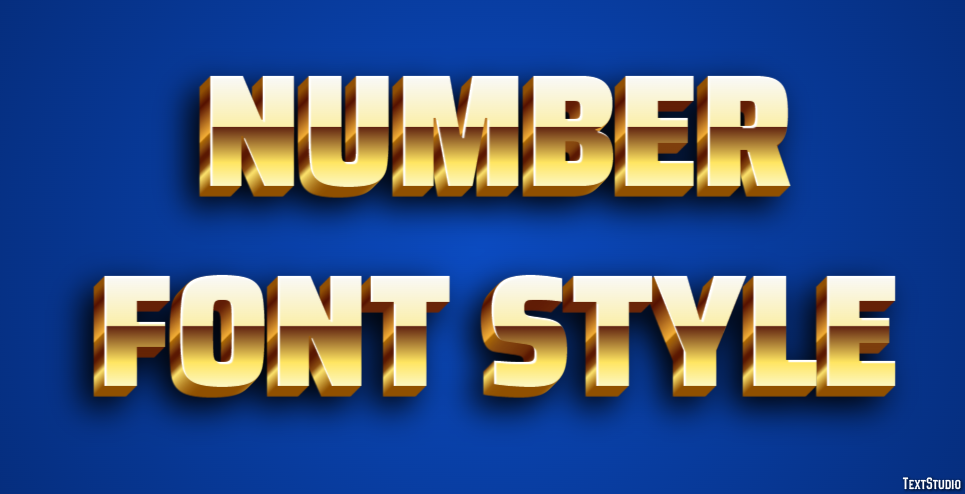 Number Font Style Text Effect