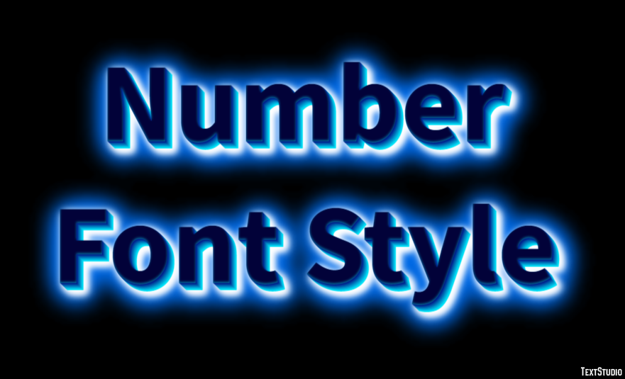 Number Font Style Text Effect