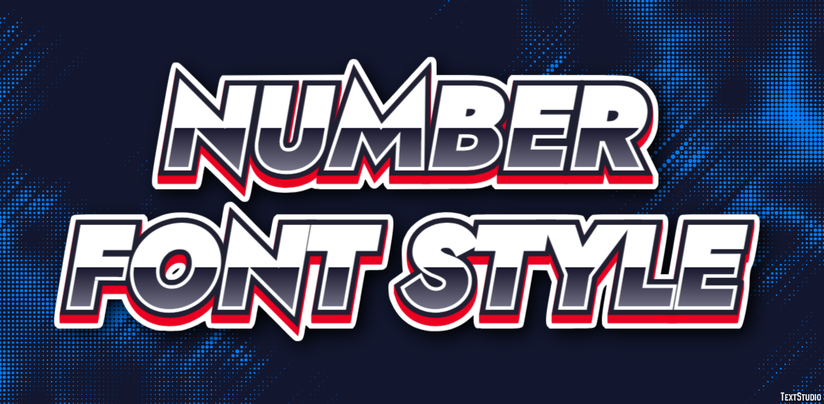 Number Font Style Text Effect