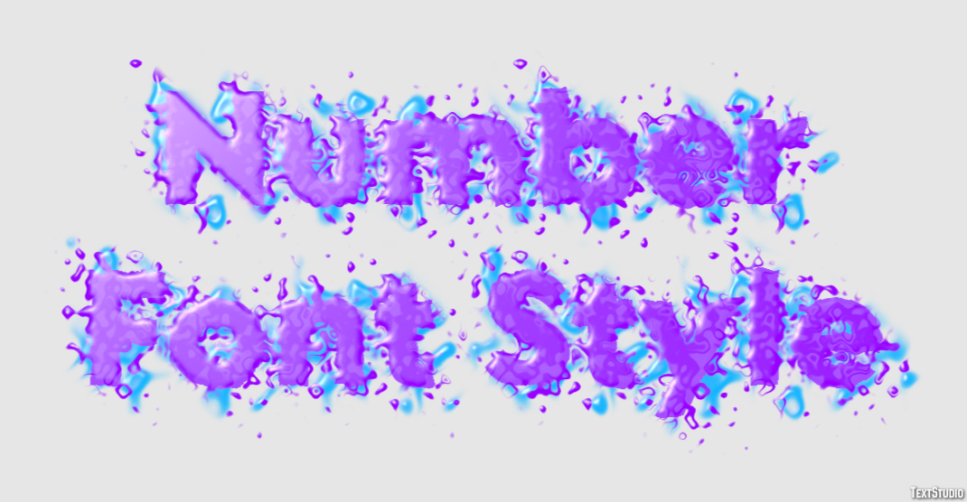 Number Font Style Text Effect