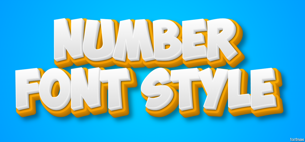 Number Font Style Text Effect