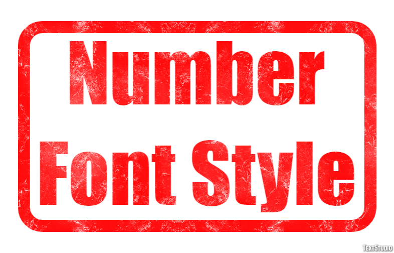 Number Font Style Text Effect