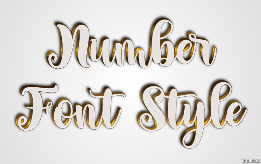 Number Font Style Text Effect