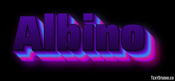 Albino Efeito de texto
