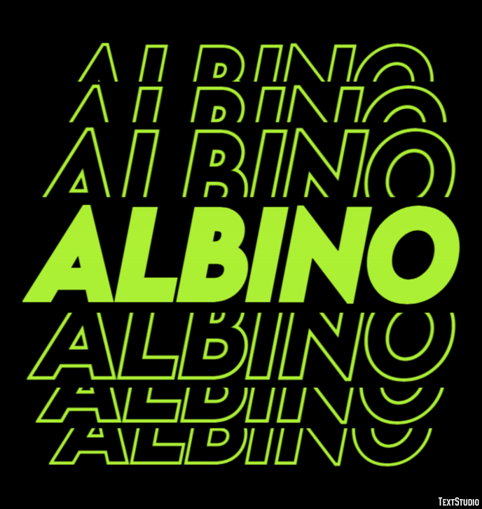 Albino Efeito de texto