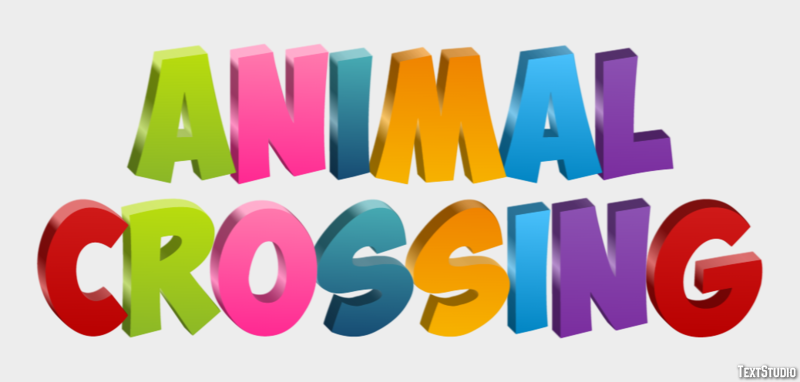 Animal Crossing Efekt tekstowy