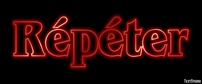 Répéter Effet de texte