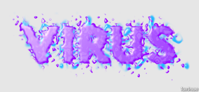 Virus Text effect
