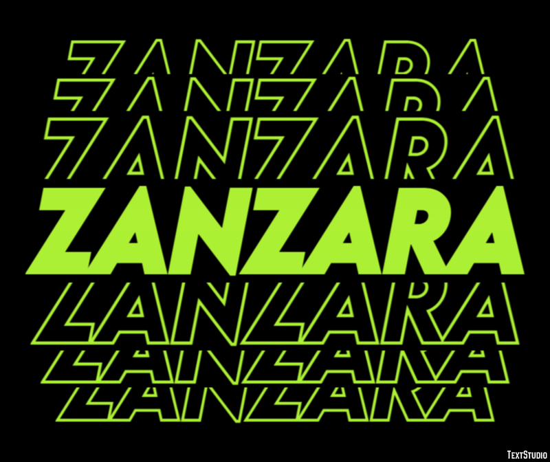 Zanzara テキスト効果