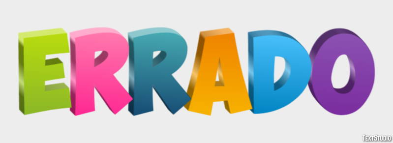 Errado Text effect