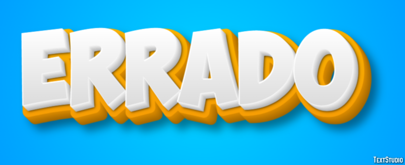 Errado Text effect