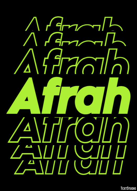 Afrah Effetto testo