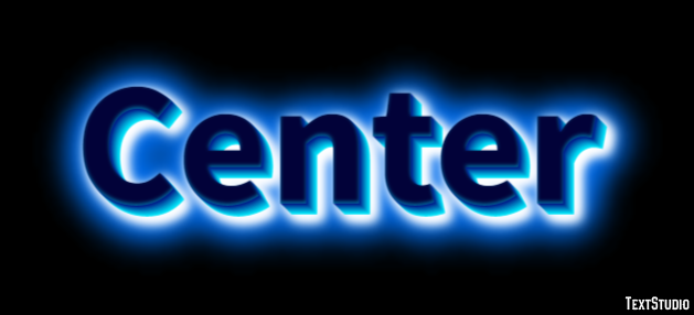 Center Text effect