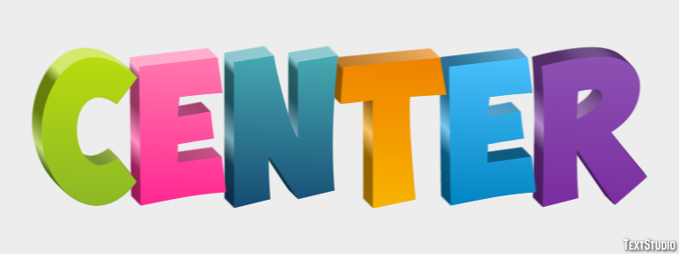 Center Эффект текста