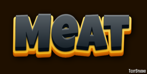 Meat Text Effect