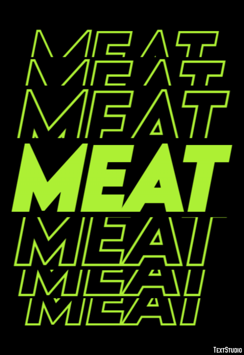 Meat Text Effect