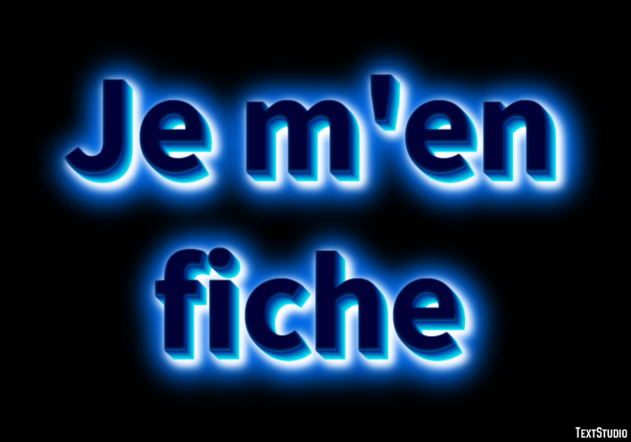 Je m'en fiche Effet de Texte
