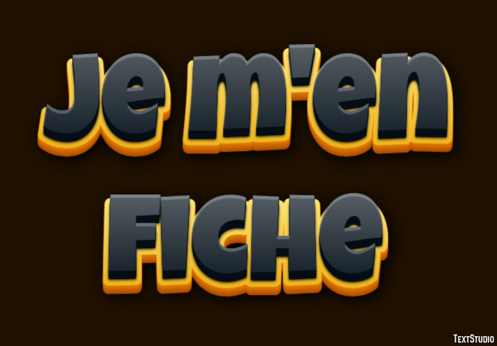 Je m'en fiche Effet de Texte