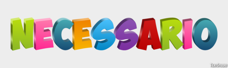 Necessário Text Effect