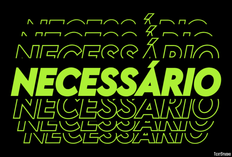 Necessário テキスト効果