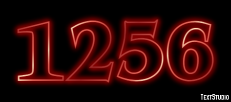 1256 Text effect