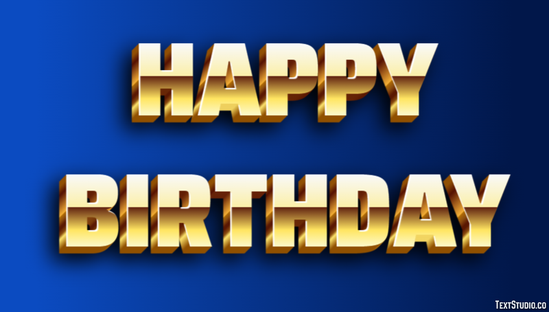 Happy Birthday Efekt tekstowy