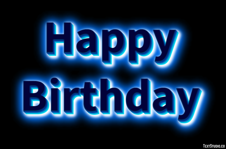 Happy Birthday Efekt tekstowy