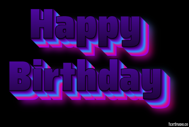 Happy Birthday Efekt tekstowy