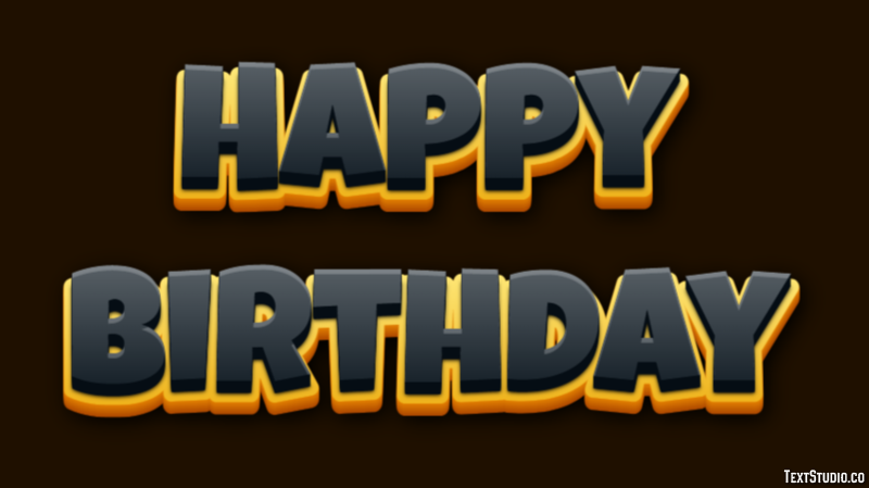 Happy Birthday Efekt tekstowy