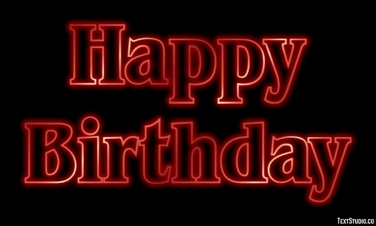 Happy Birthday Efekt tekstowy