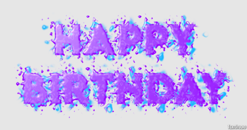 Happy Birthday Efekt tekstowy
